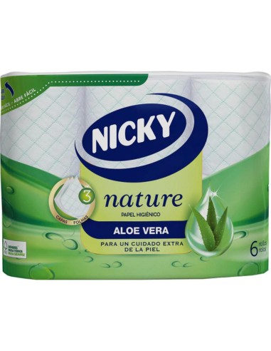 HIGIENICO NICKY 3 CAPS NATURE 6 ROLLOS