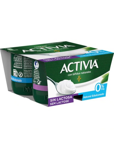 ACTIVIA SIN LACTOSA NATURAL EDULCORADO 0%