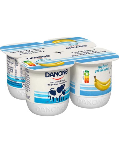 YOGUR DANONE  PLATANO X4