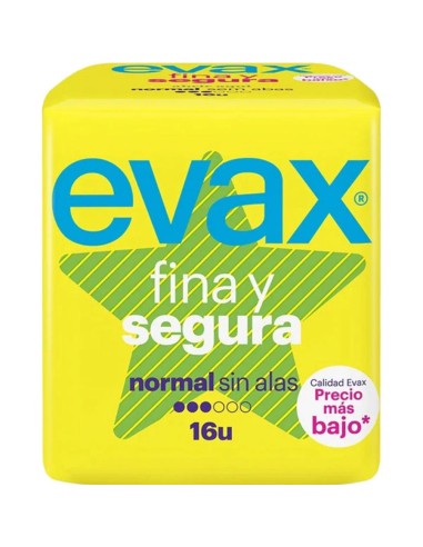 EVAX FINA Y SEGURA NORMAL SIN ALAS 16 UNID