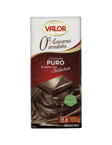 VALOR CHOCO 0/0  PURO AUTENTICO 100GR