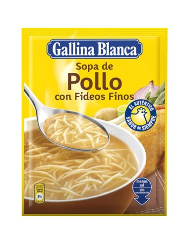 SOPA GALLINA BLANCA POLLO FIDEOS