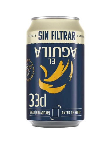 CERV EL AGUILA SIN FILTRAR LATA 33CL