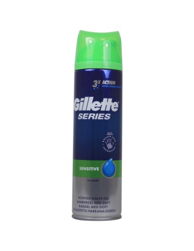 GUILLETTE GEL AFEITAR PIEL SENSIBLE 200 ML.