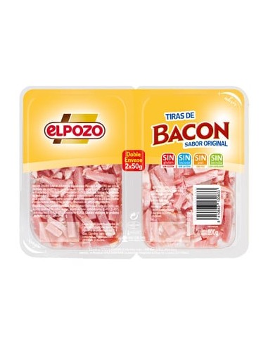 BACON TIRAS EL POZO P-2X50GR