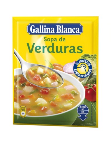 SOPA GALLINA BLANCA  VERDURAS SOBRE