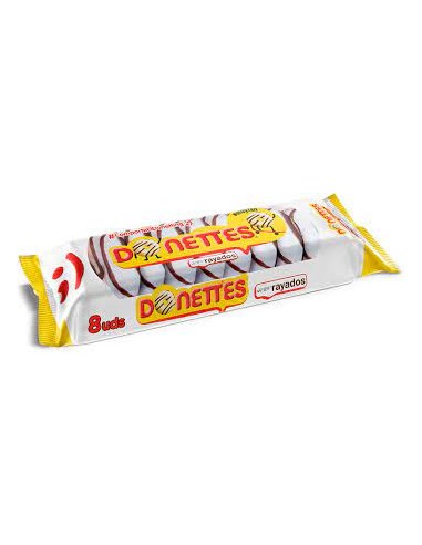 DONETTES RAYADOS 8 UNID