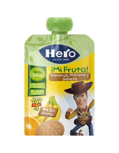 HERO POUCH NARANJA /PLATANO / PEERA Y GALLETA