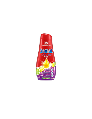 SOMAT TODO EN 1 GEL LAVAVAJ LIMA 40D 640ML