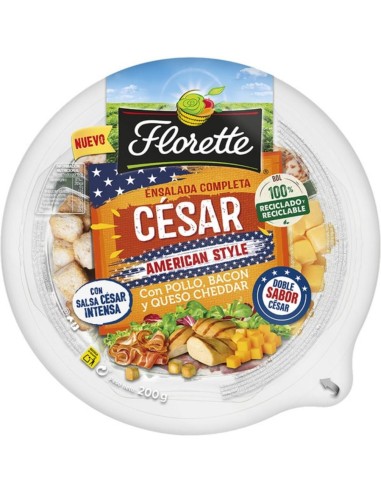 FLORETTE CESAR  POLLO/BACON Y CHEDDAR
