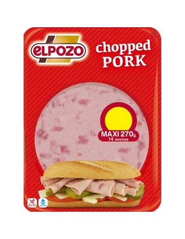 LONCH CHOPPED PORK EL POZO 250GR